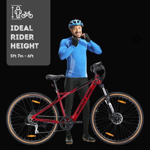 Ninety one Meraki S7 29T 7 Speed with Shimano Gear - Gloss Red 29