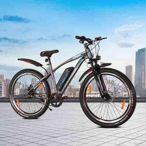 LEADER E-Power L6 with Front Suspension,Dual Disc Brake & Superior Off-Road performance 27.5 inches Single Speed Lithium-ion (Li-ion) Electric Cycle - Image 5