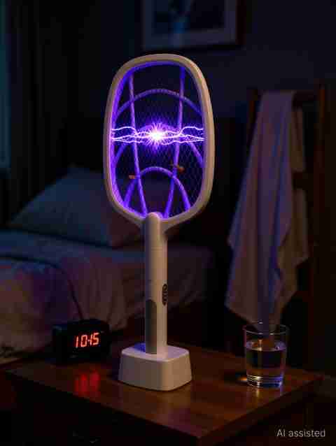 Dwiti Enterprise 2 in 1 UV Light Mosquito Racket Bat , Rechargeable, Electric Insect Killer Electric Insect Killer Indoor, Outdoor (Bat) - Image 5