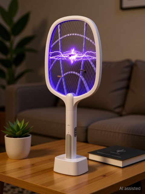 Dwiti Enterprise 2 in 1 UV Light Mosquito Racket Bat , Rechargeable, Electric Insect Killer Electric Insect Killer Indoor, Outdoor (Bat) - Image 6