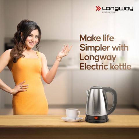 Longway Kestro 1500 W with Stainless Steel Body for Boiling Electric Kettle (2 L, Silver) - Image 4
