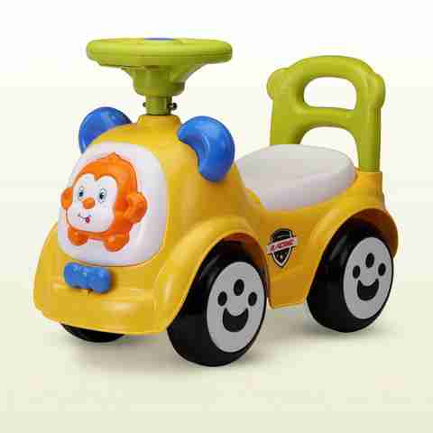LuvLap Sunny Car with Music, for kids 1 to 3 years upto 25 Kgs Rideons & Wagons Non Battery Operated Ride On (Yellow) - Image 5