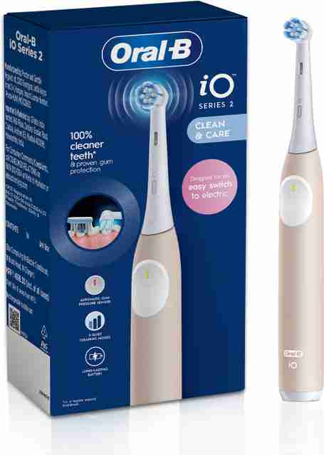 Oral-B iO2 Gentle Clean Electric Toothbrush, 3 Modes, Pink - Image 3