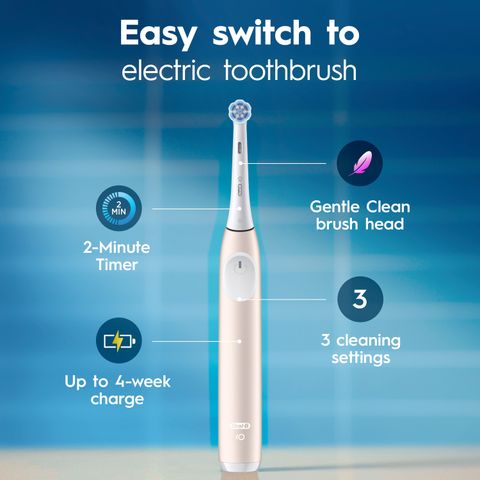 Oral-B iO2 Gentle Clean Electric Toothbrush, 3 Modes, Pink - Image 5