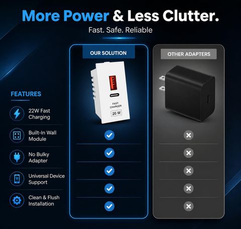 Sivaezhiyan Smart Wall Charger Switch Module 2.1A Two Pin Socket - Image 4
