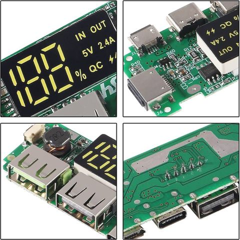 Electrical Bro ElectricalBro 5V 2.4A Dual USB Power Bank Module Micro USB/Type-C & LED Display Electronic Components Electronic Hobby Kit - Image 6