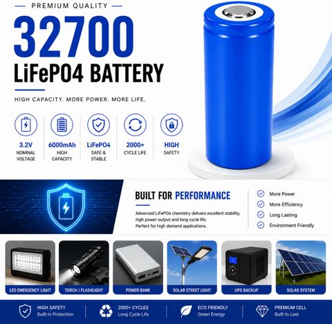 ELEXTRA 32700 LiFePO4 Rechargeable Battery Cell 3.2V High Capacity Pack of 3 Electronic Components Electronic Hobby Kit - Image 7