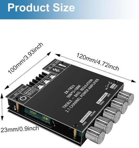 EASTRA à¤à¤¸à¥à¤à¥à¤°à¤¾ TPA3116D2 ZK-TB 21 50w*2+100w 2.1 Amplifier Board à¤à¤²à¥à¤à¥à¤à¥à¤°à¥à¤¨à¤¿à¤ à¤à¥à¤®à¥à¤ªà¥à¤¨à¥à¤¨à¥à¤ à¤à¤²à¥à¤à¥à¤à¥à¤°à¥à¤¨à¤¿à¤ हà¥à¤¬à¥ à¤à¤¿à¤ - Image 6