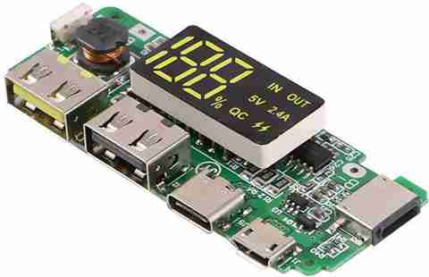 Electrical Bro ElectricalBro 5V 2.4A Dual USB Power Bank Module Micro USB/Type-C & LED Display Electronic Components Electronic Hobby Kit - Image 5
