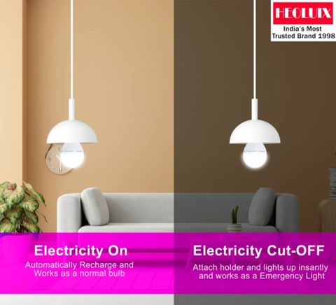 heoluix 12 Watt Charging Bulb 4 hrs Bulb Emergency Light (White) - Image 8