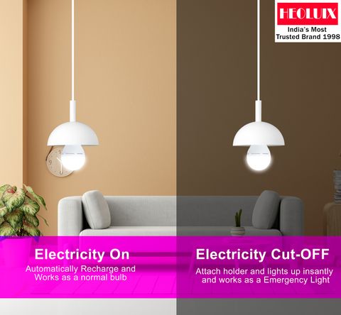 heoluix 12W Charging Emergency Bulb 4 hrs Bulb Emergency Light (White) - Image 8