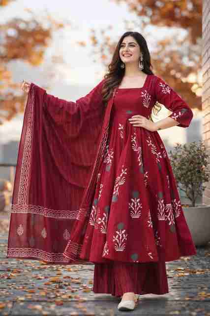 AnAdhTex Women Viscose Rayon Kurta Pant Dupatta Set - Image 2