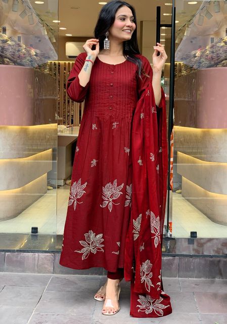 Divastri Women Viscose Rayon Kurta Pant Dupatta Set - Image 5