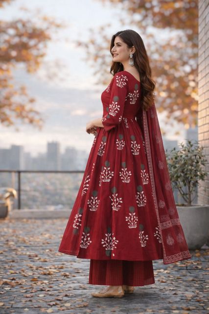 AnAdhTex Women Viscose Rayon Kurta Pant Dupatta Set - Image 4