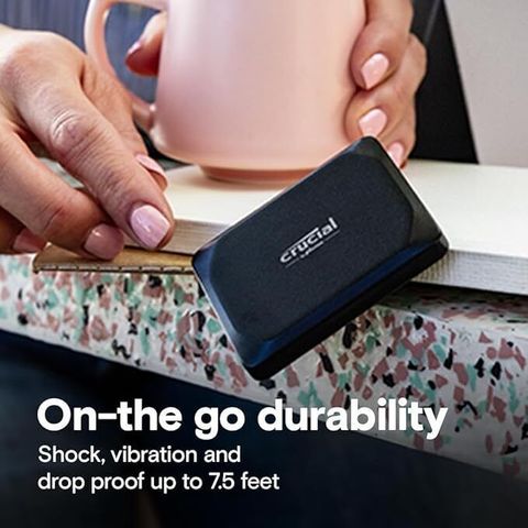 Crucial X9 1.0 TB External Solid State Drive (SSD) 1050MB/s, USB 3.2 C, Windows, Mac & Android, Reliable for Games, Files & Backups (Black) - Image 7