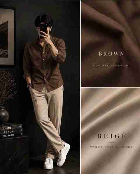 PBG Unstitched Viscose Rayon Shirt & Trouser Fabric Solid - Image 3