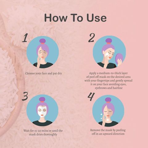 GLAMVEDA Rice & Ceramide Brightening Peel Off Mask (Pack of 3, 300g) - Image 8