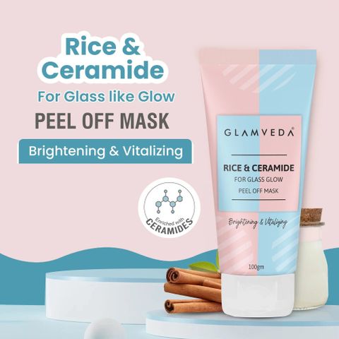 GLAMVEDA Rice & Ceramide Brightening Peel Off Mask (Pack of 3, 300g) - Image 4