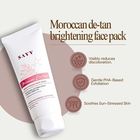 SAYY Moroccan De-tan Brightening face pack for Advance Skin Renewal & Radiance (100 g) - Image 4
