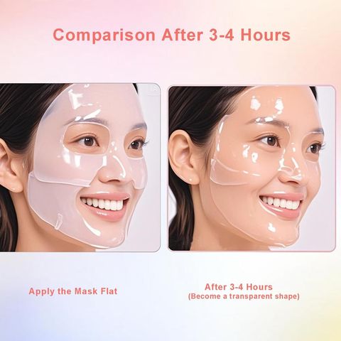 GLAMGUID Pack Of 4 Bio-Collagen OG Overnight Korean Glass Skin Hydrogel Face Mask (134 ml) - Image 7