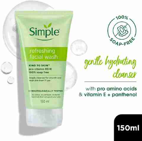 Simple Kind To Skin Refreshing Facial Wash Face Wash (150 ml) - Image 5