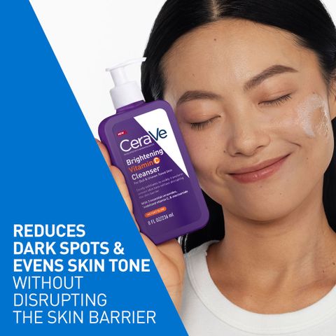CeraVe Brightening Vitamin C For Dull & Uneven Skin | Reduces Dark Spots Face Wash (236 ml) - Image 7