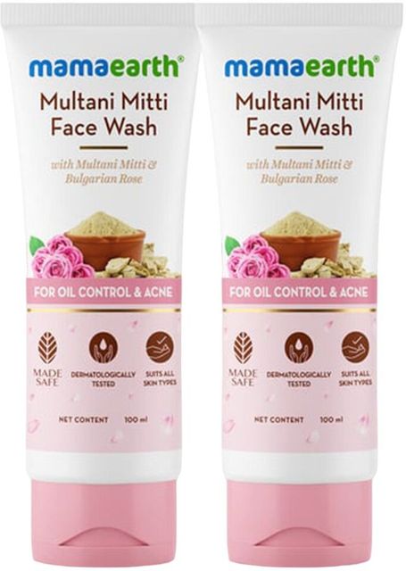Mamaearth Multani Mitti & Bulgarian Rose Face Wash, 200ml (Pack of 2) - Image 7