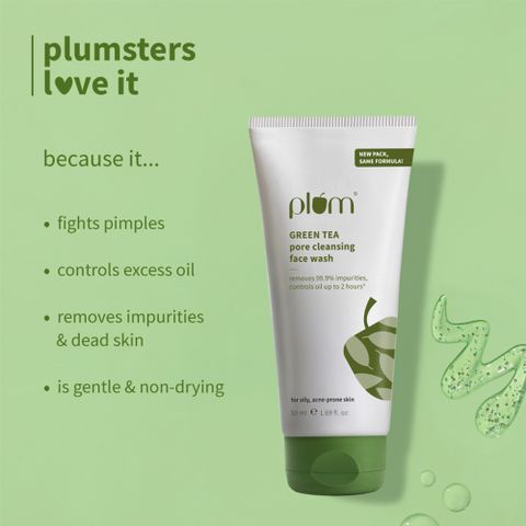 Plum Green Tea Pore Cleanser For Oily, Acne-Prone Skin | Fights Pimples | Non-Drying |Men and Women Face Wash (50 ml) - Image 7