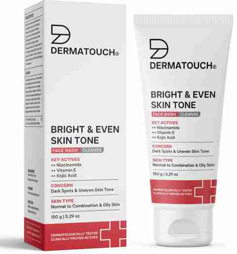 Dermatouch Bright & Even Tone with Niacinamide, Vitamin E and Kojic Acid Face Wash (150 g) - Image 2