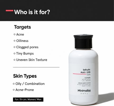 MINIMALIST baby Minimalist 2% Salicylic Acid Face Wash for Oily Skin, - Image 4