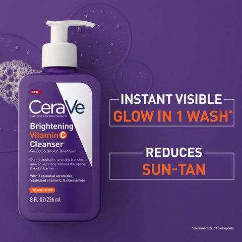 CeraVe Brightening Vitamin C For Dull & Uneven Skin | Reduces Dark Spots Face Wash (236 ml) - Image 6