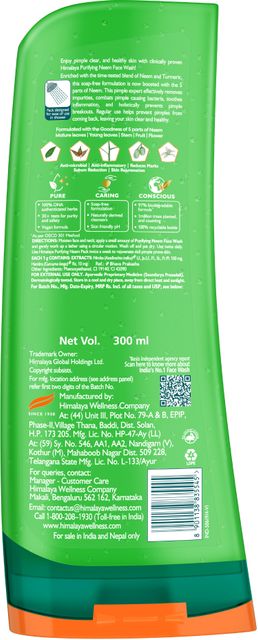 HIMALAYA Purifying Neem for Pimple & Acne Prone Skin Face Wash (300 ml) - Image 4
