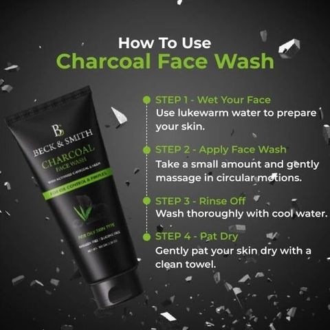 BECK AND SMITH charcoal neem deep cleansing anti bacterial oil control tan removal men women Face Wash (100 g) - Image 7