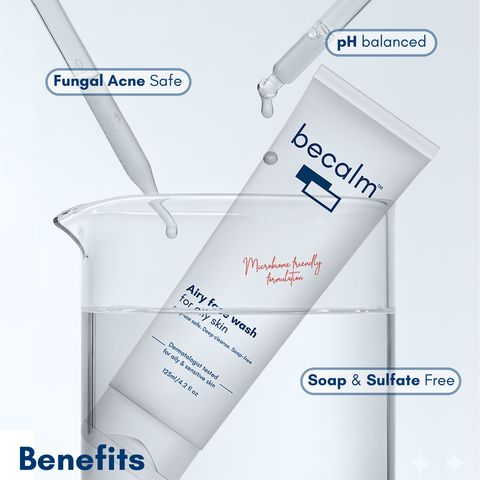 Becalm Airy Face Wash for Oily Skin, 125ml - Image 8