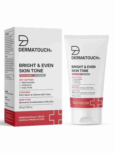 Dermatouch Bright & Even Tone with Niacinamide, Vitamin E and Kojic Acid Face Wash (30 g) - Image 2