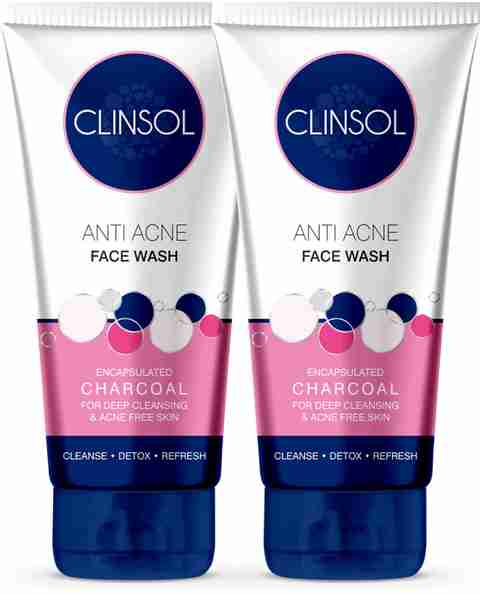 Clinsol Anti-Acne Charcoal Face Wash with Aloe Vera & Meadowsweet, - Image 5
