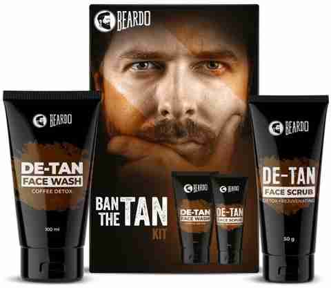 BEARDO Ban The Tan Kit | Reduces Tan for Glowing | Coffee De-Tan Face Scrub & Face Wash (150 ml) - Image 5