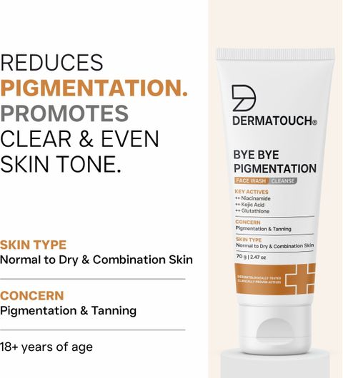 Dermatouch Bye Bye Pigmentation Face Wash (70g) - Image 4