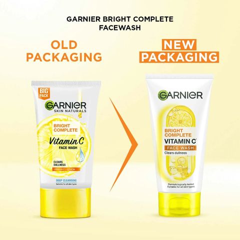 Garnier Men Bright Complete Vitamin C Face Wash, 150g - Image 4