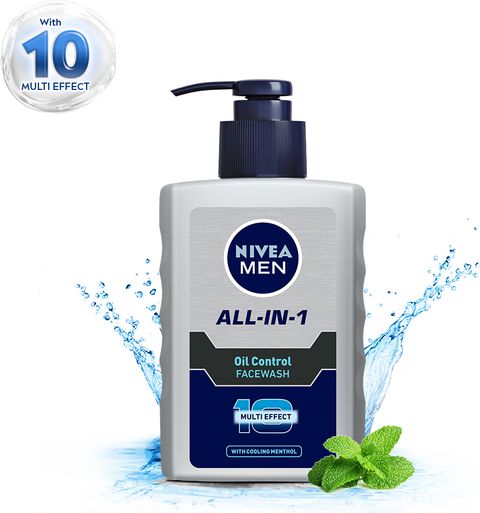 Nivea Men All-In-1 Oil Control Menthol Pump for Excess Oil & Dirt Removal Face Wash (150 ml) - Image 7