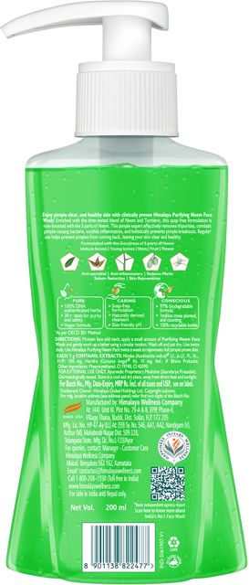 HIMALAYA Purifying Neem|Clinically proven to fight against acne and pimples|100% naturally derived Neem for both men and women Face Wash (400 ml) - Image 6