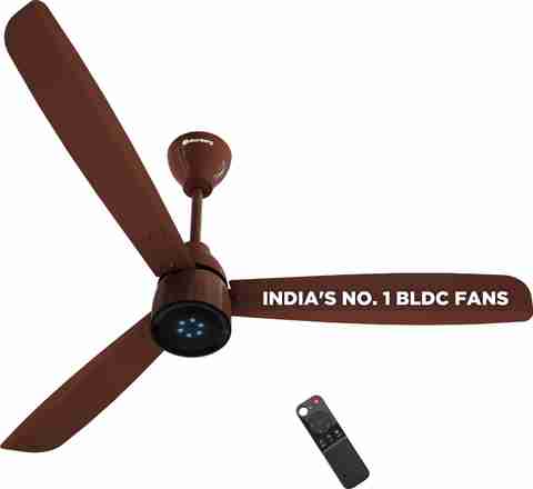 Atomberg Renesa Prime Remote|High Air Delivery|LED Speed Indicator|Low Noise|Sleek Design with 3 Year Warranty BLDC Motor with Remote 1200 mm Ceiling Fan (5 Star | Gloss Brown | Pack of 1) - Image 5
