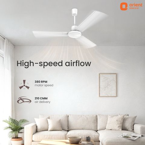 Orient Electric Ujala Swift with 3 Year Warranty BLDC Motor with Remote, Energy Saving, High Air Delivery, Ultra High Speed 1200 mm Ceiling Fan (5 Star | White | Pack of 1) - Image 7