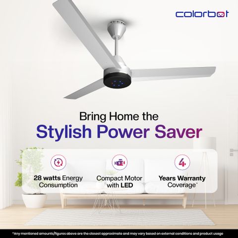 Colorbot Stella BLDC 1200mm Ceiling Fan, White - Image 7