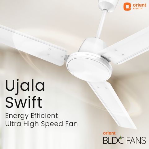 Orient Electric Ujala Swift with 3 Year Warranty BLDC Motor with Remote, Energy Saving, High Air Delivery, Ultra High Speed 1200 mm Ceiling Fan (5 Star | White | Pack of 1) - Image 6