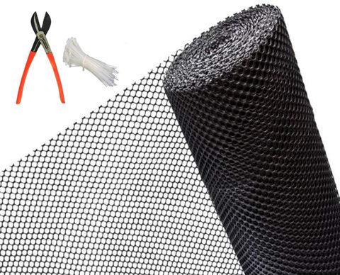 Singhal Black Tree Guard Net 4ft x 10ft with Cutter & 50 PVC Tags - Image 3