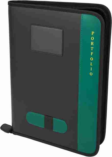 npd Faux Leather B4 Multi-Color Executive File Folder, 20-Leaf, Black - Image 5