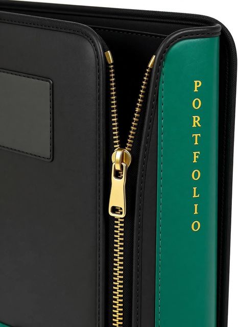 npd Faux Leather B4 Multi-Color Executive File Folder, 20-Leaf, Black - Image 8