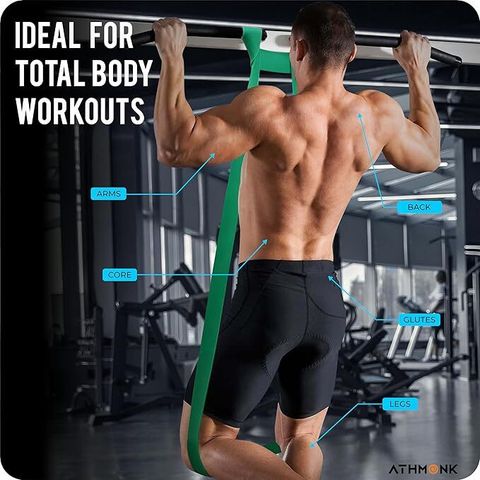AZWIAN Power Stretch Resistance Band â Green (40-60kg) Resistance Tube (Green) - Image 6