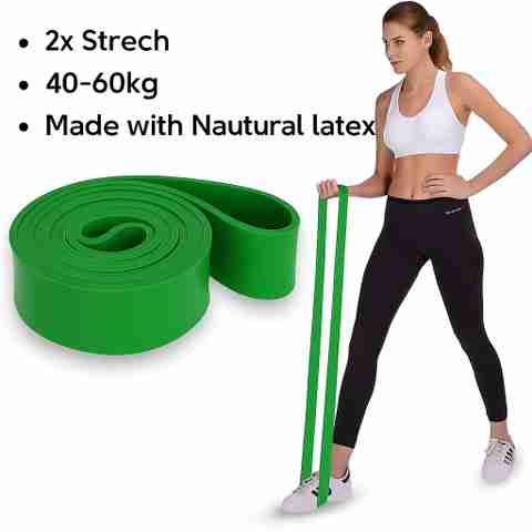 AZWIAN Power Stretch Resistance Band â Green (40-60kg) Resistance Tube (Green) - Image 5